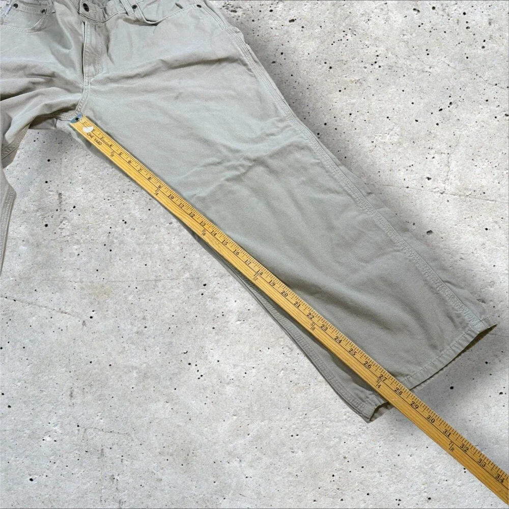 Carhartt B159 Mens Loose Fit Canvas Carpenter Pants Work Utility Khaki 40x30
